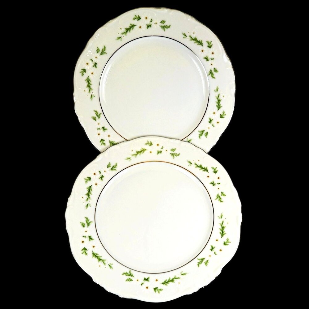 Crown Jewel Bridal Wreath Bavaria Dessert Plates Set of 2 – Vintage 1960s - Picture 4 of 7